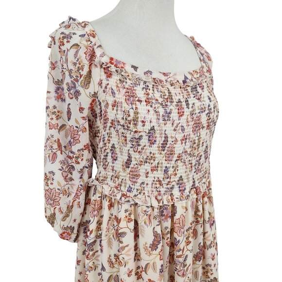 Super Natural By Secret Mission Dress Women's XL Georgette Greenport Boho Floral - Picture 5 of 12